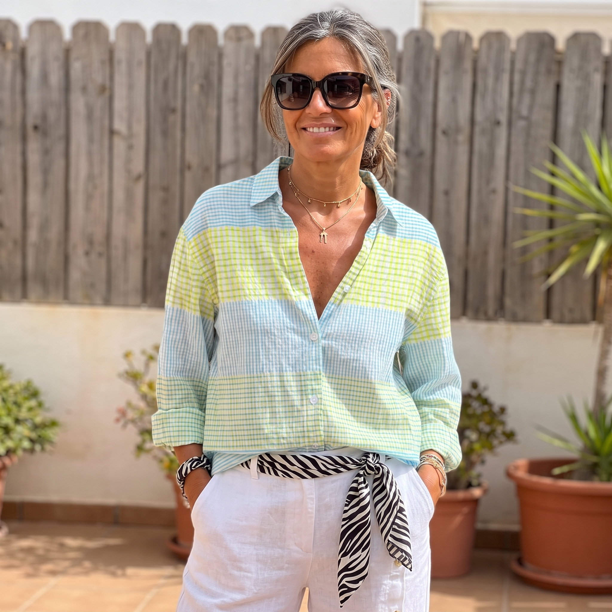 Holly™ | Blusa a Quadretti Pastello 2