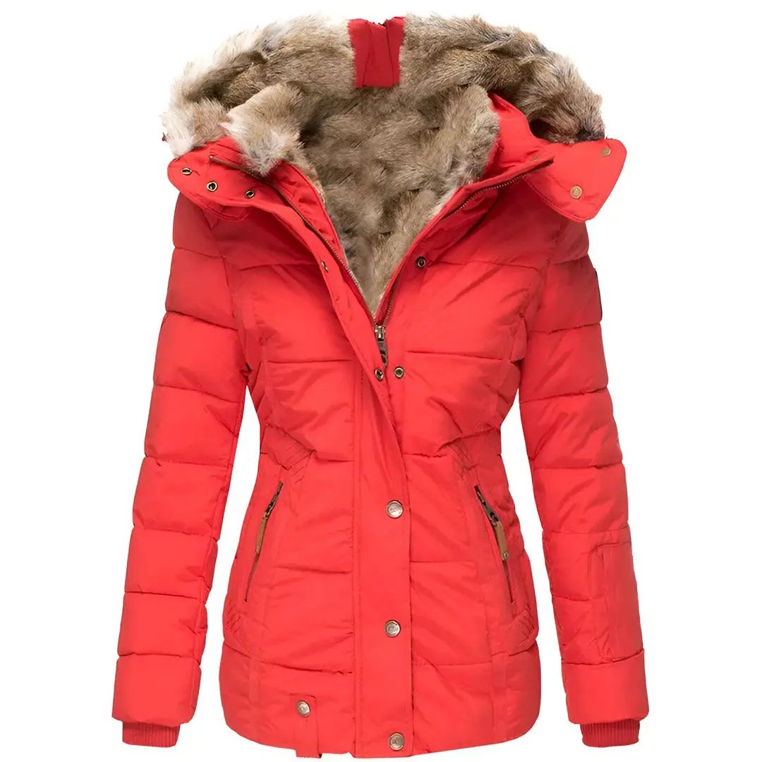 Hooded Puffer Jacket for Women – Stylish &amp; Insulating-Caliboot
