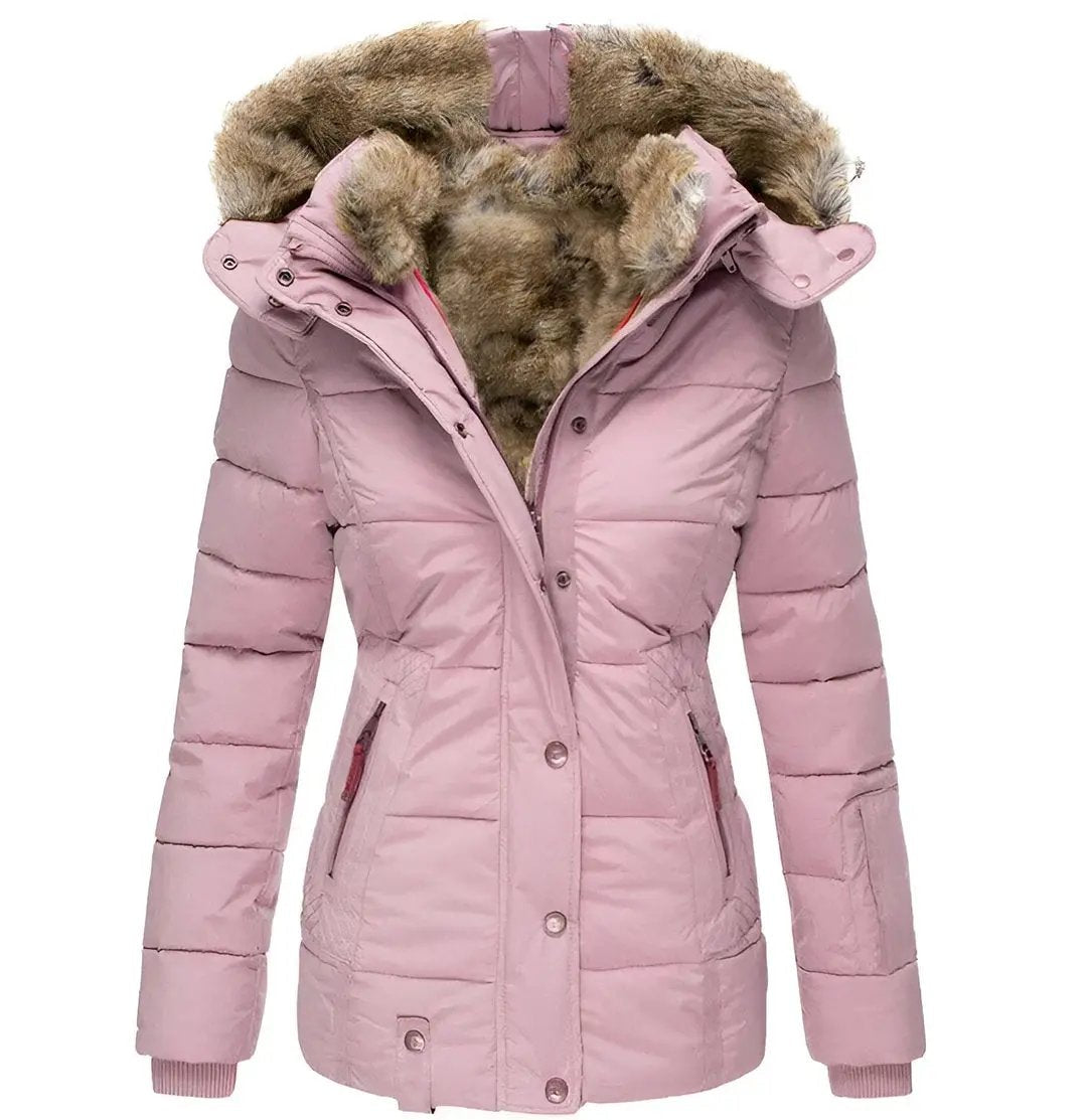 Hooded Puffer Jacket for Women – Stylish &amp; Insulating-Caliboot