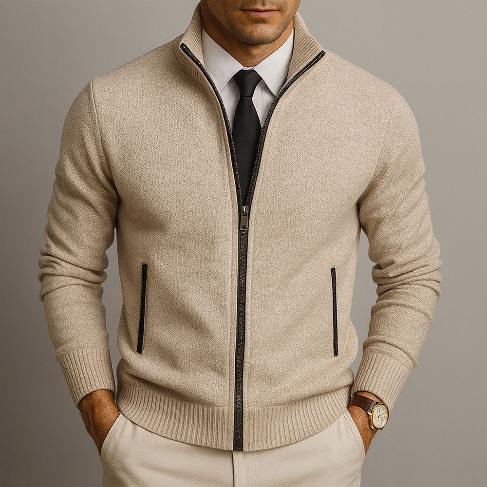 Jake – Cardigan Con Cerniera In Lana Merino 1