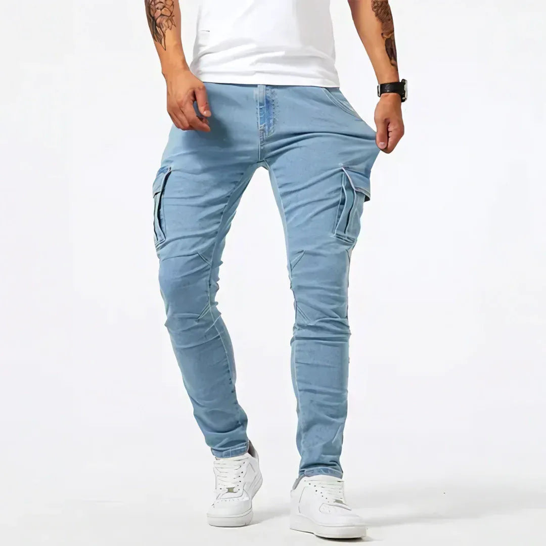 Jeans Cargo Uomo | Tasche Laterali & Comfort Quotidiano