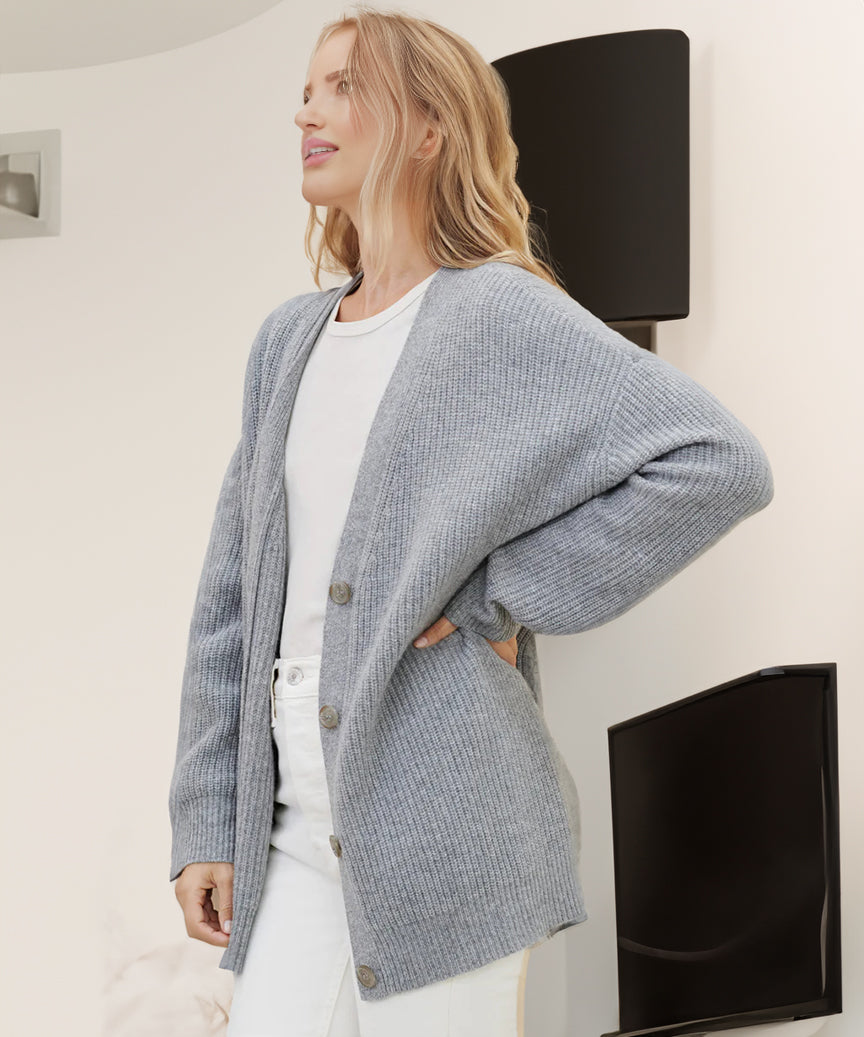 Evelyn | Women’s Winter Knit Casual Button Up  Cardigan Caliboot