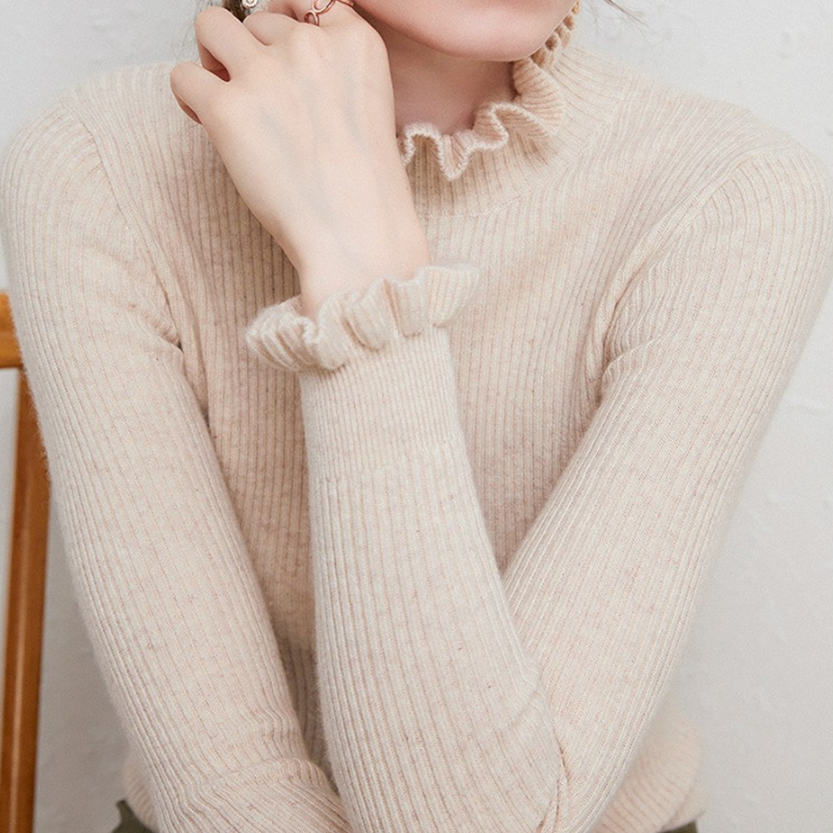 Dolcevita Donna | Collo Arricciato con Polsini a Volant