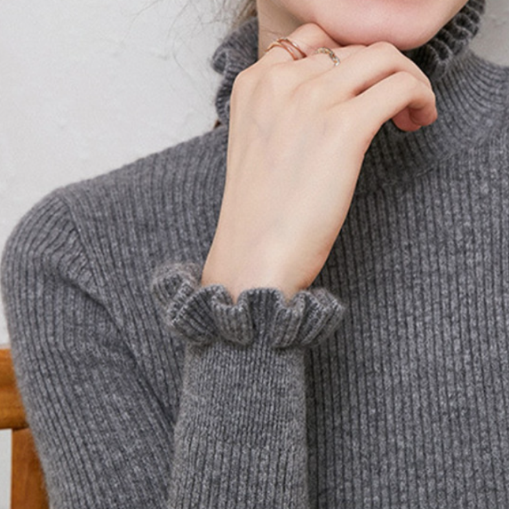 Dolcevita Donna | Collo Arricciato con Polsini a Volant