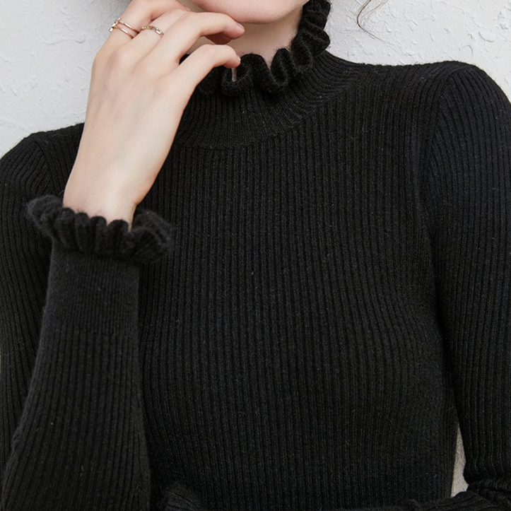 Dolcevita Donna | Collo Arricciato con Polsini a Volant