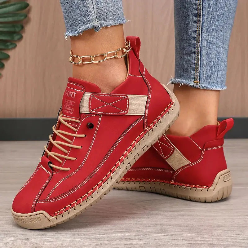 Lace-Up Mid-Calf Boots for Women – Retro Charm &amp; Everyday Comfort