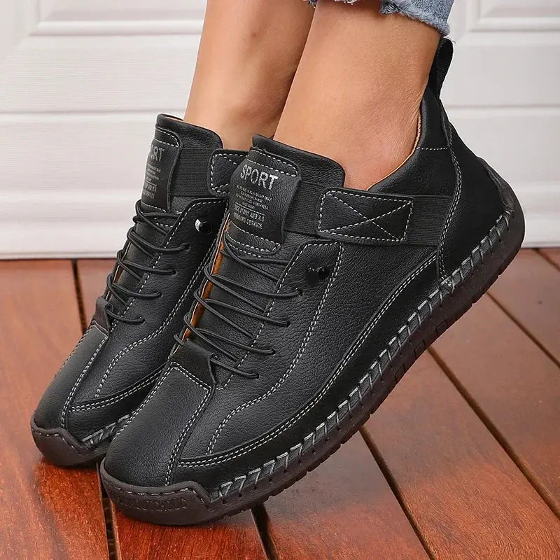 Lace-Up Mid-Calf Boots for Women – Retro Charm &amp; Everyday Comfort