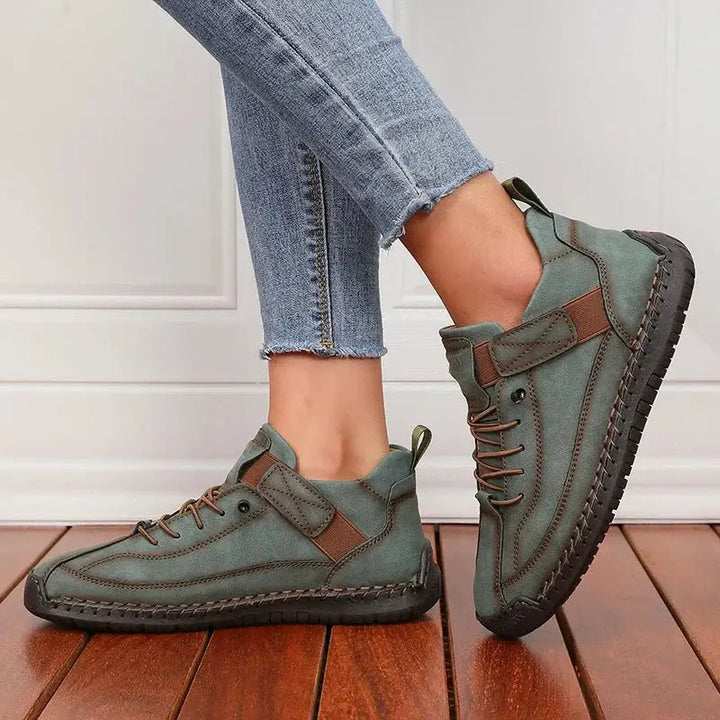Lace-Up Mid-Calf Boots for Women – Retro Charm &amp; Everyday Comfort