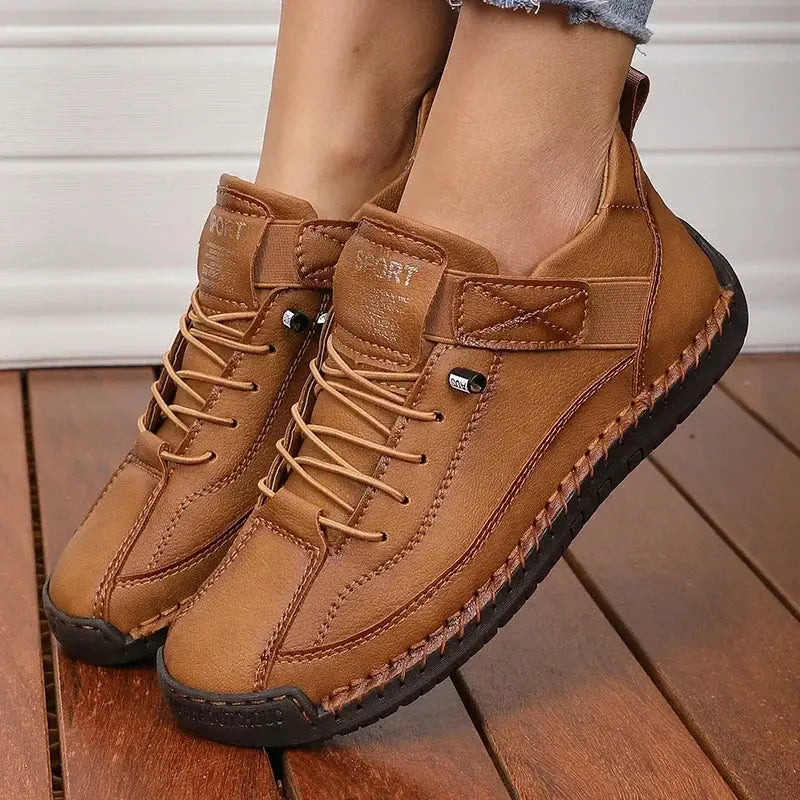Lace-Up Mid-Calf Boots for Women – Retro Charm &amp; Everyday Comfort