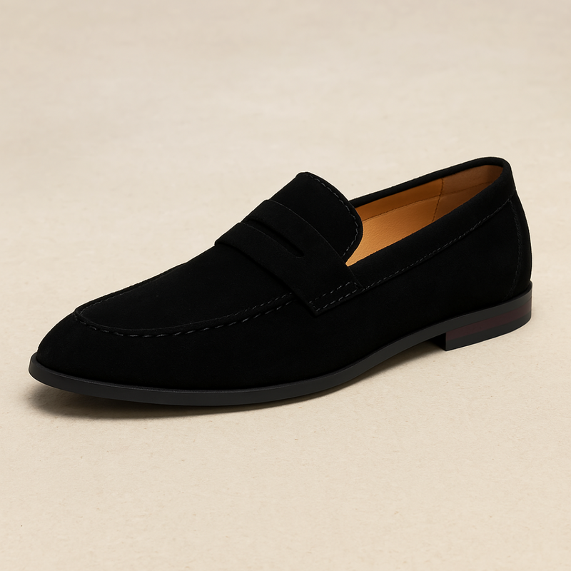 Old money suede penny loafers 0
