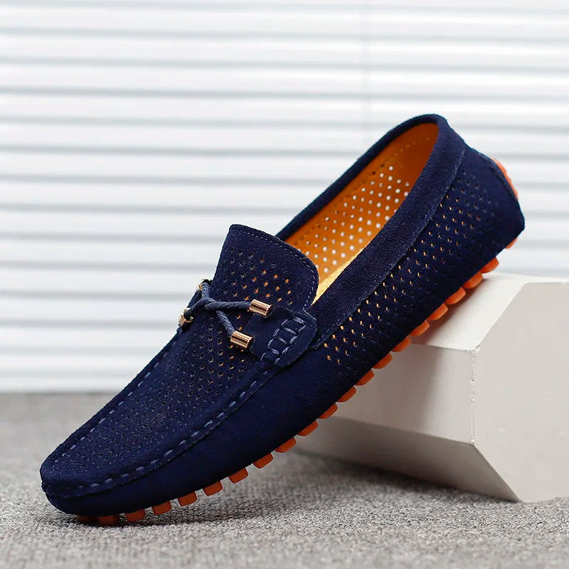 Loafer da uomo con dettaglio traforato e design slip-on 0