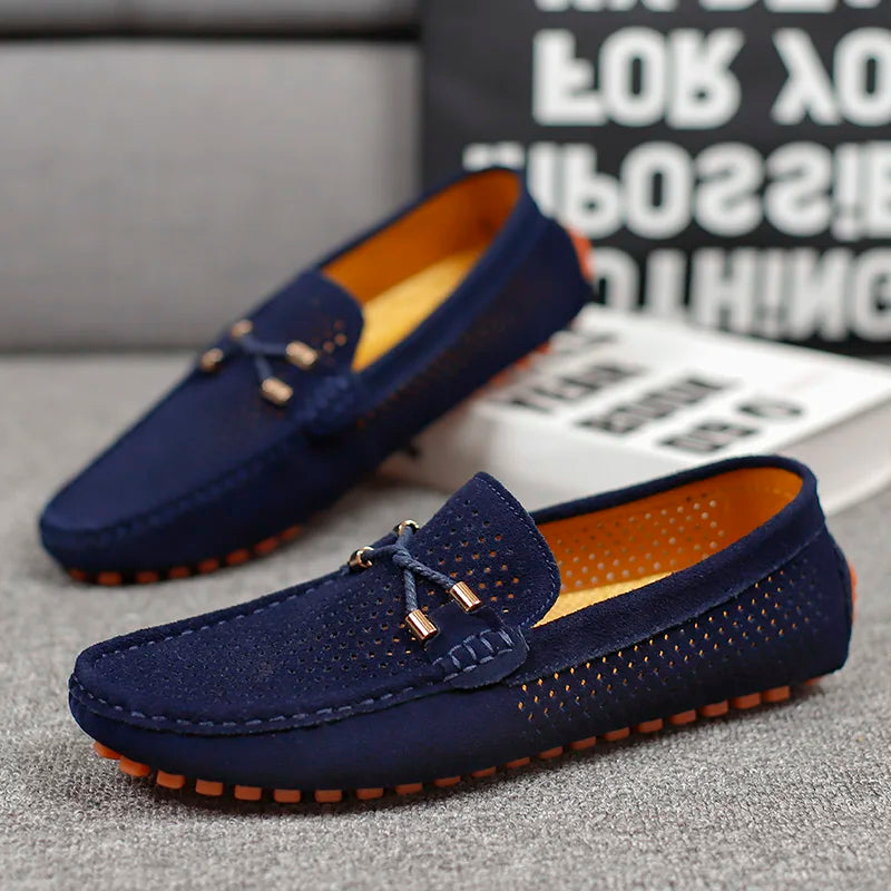 Loafer da uomo con dettaglio traforato e design slip-on 1