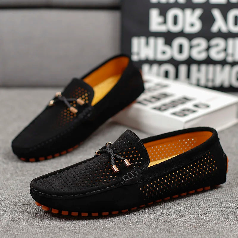 Loafer da uomo con dettaglio traforato e design slip-on 4