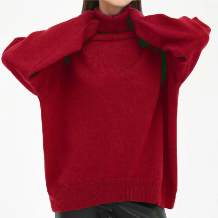 Loose Knitted Turtleneck Sweater for Women – Cozy &amp; Stylish for Fall/Winter 0