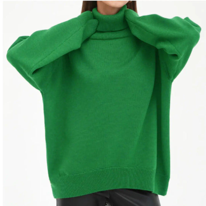 Loose Knitted Turtleneck Sweater for Women – Cozy &amp; Stylish for Fall/Winter 10