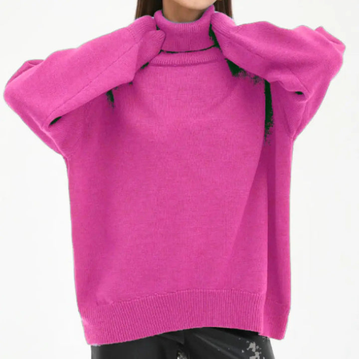 Loose Knitted Turtleneck Sweater for Women – Cozy &amp; Stylish for Fall/Winter 3