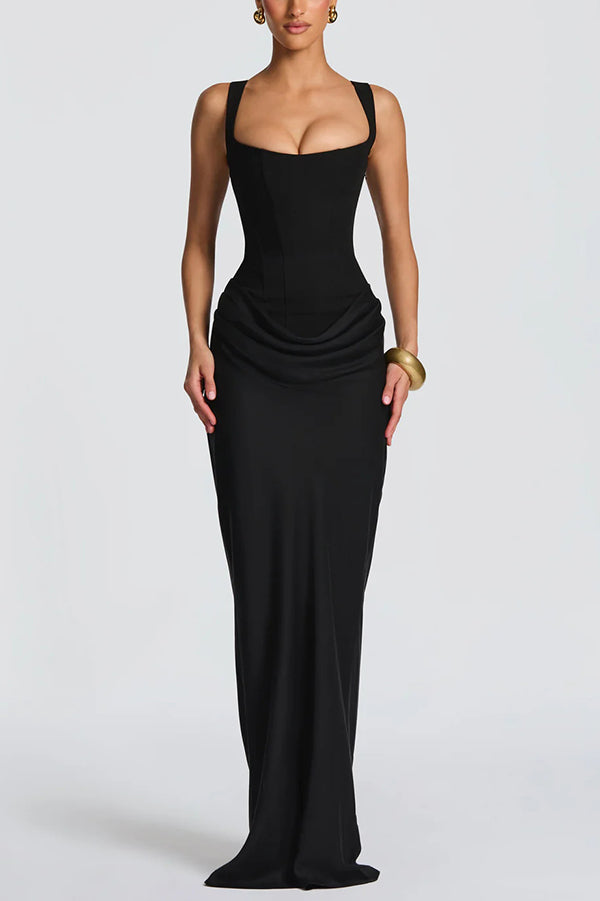 Lucia | Abito maxi con scollo quadrato 2