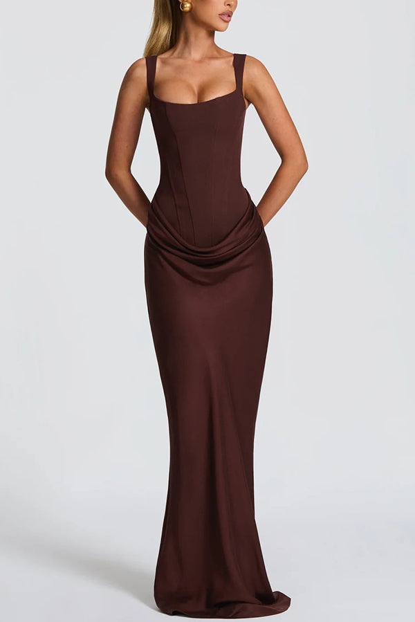 Lucia | Abito maxi con scollo quadrato 3