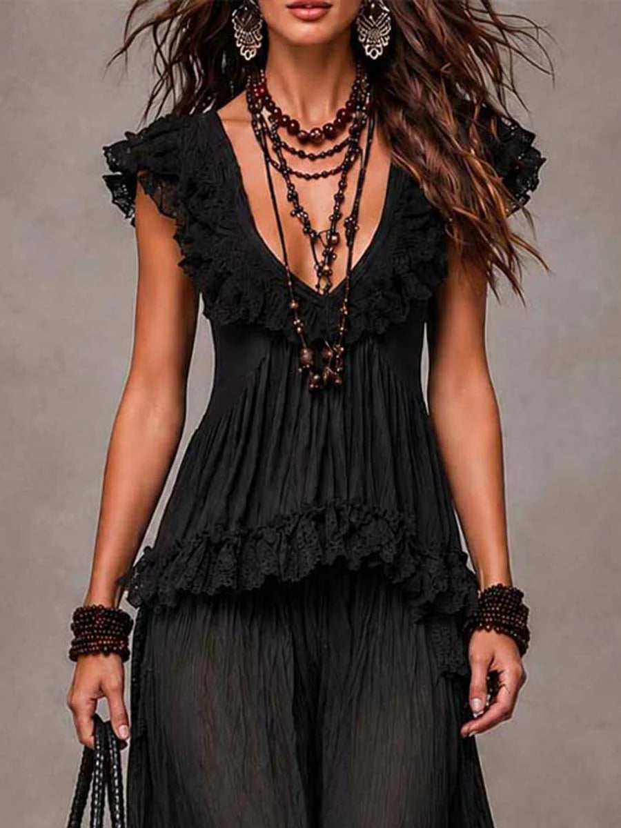 Luna — Completo Top in Pizzo e Pantalone 1