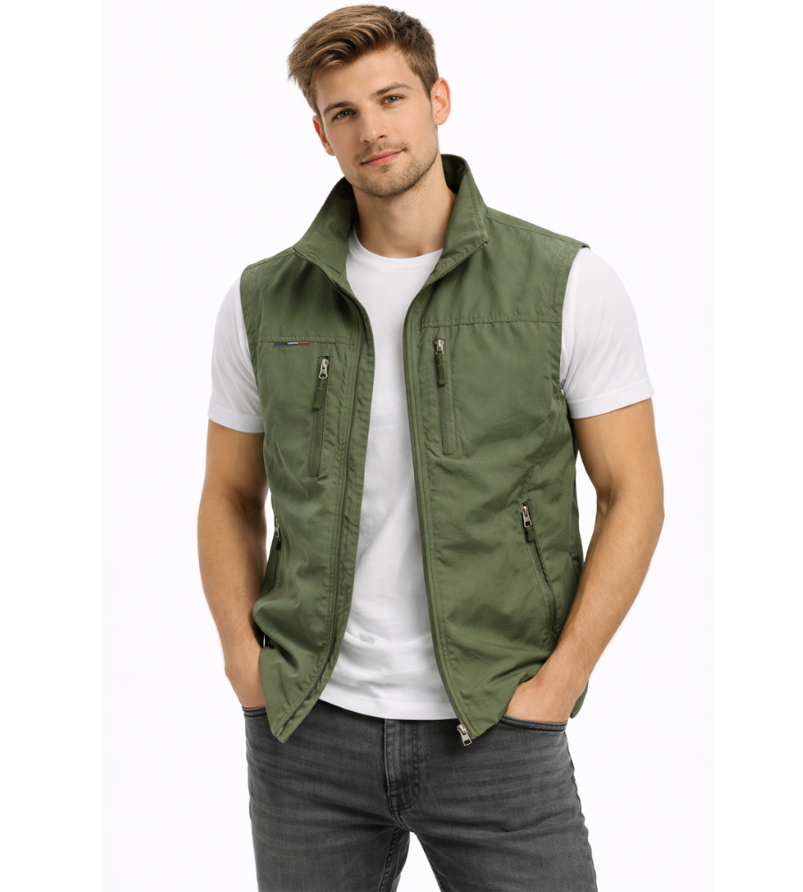 Maglia Uomo | Collo Alto con Zip e Multitasche