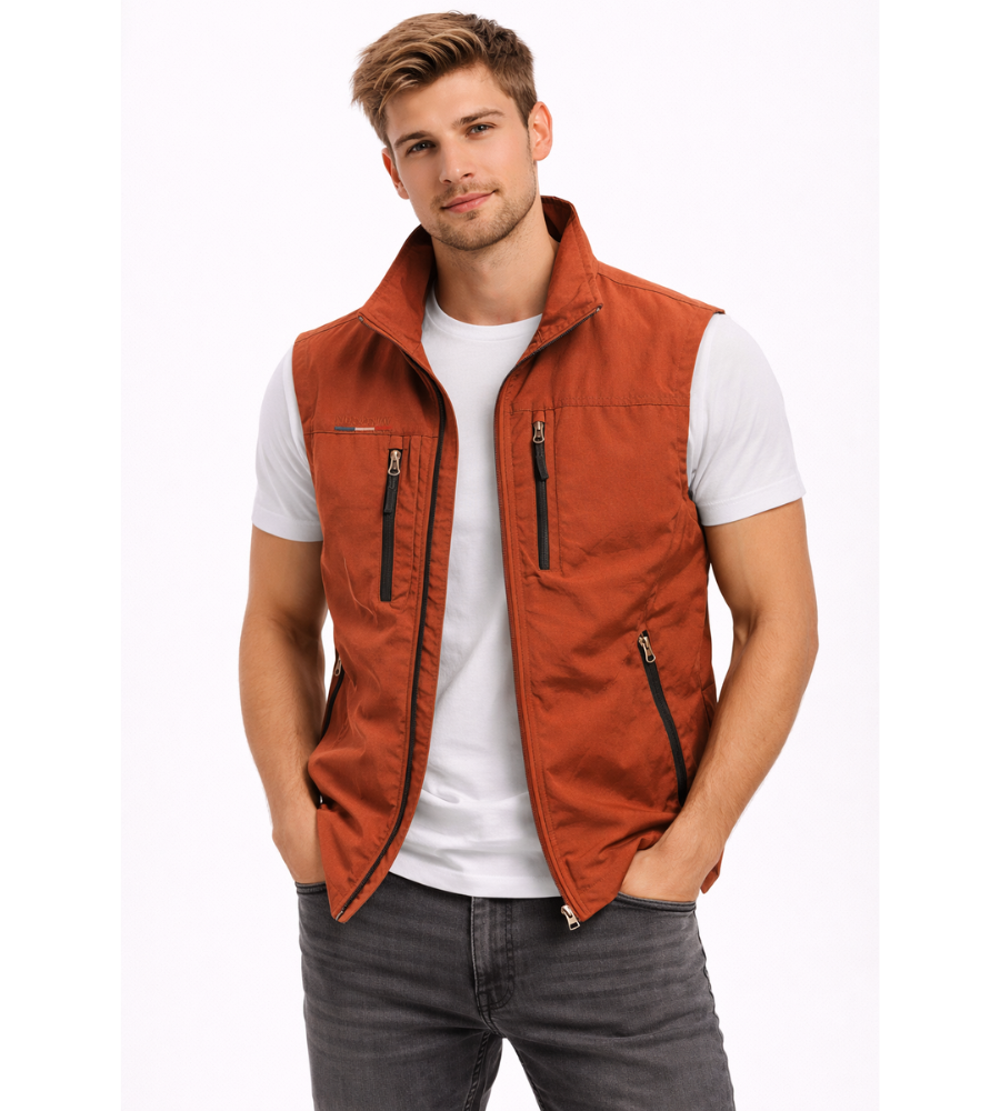 Maglia Uomo | Collo Alto con Zip e Multitasche
