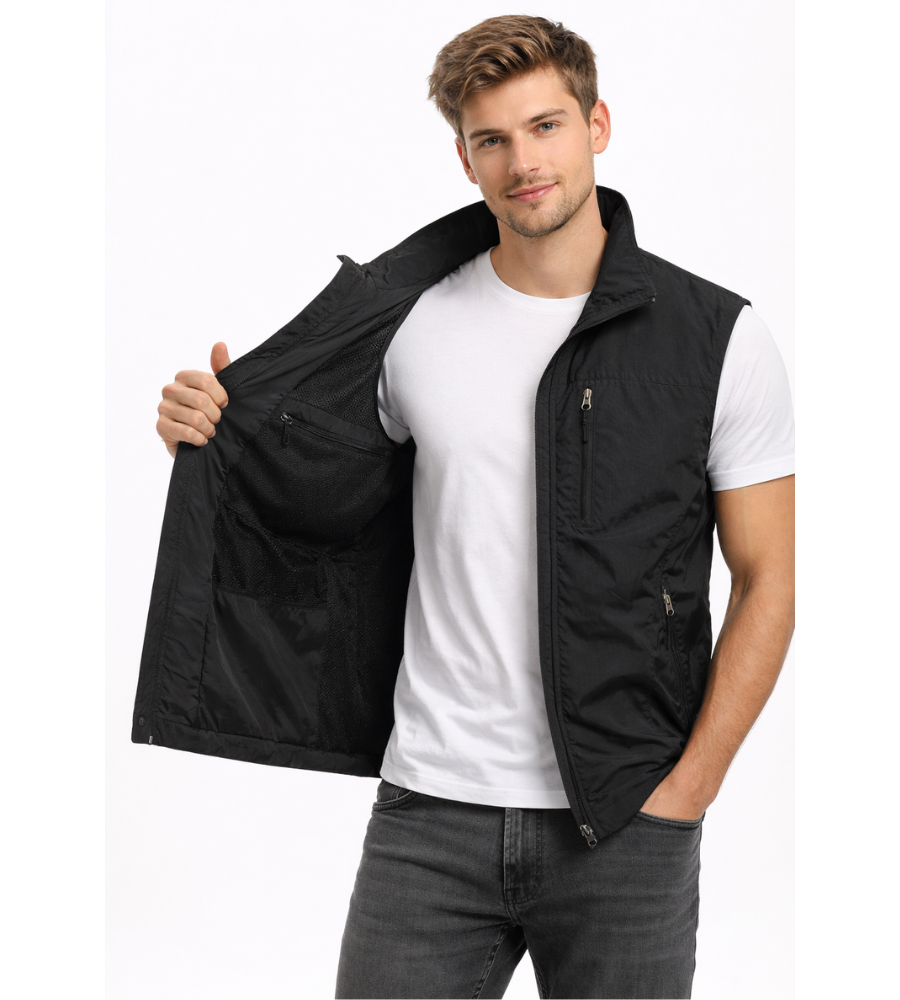 Maglia Uomo | Collo Alto con Zip e Multitasche