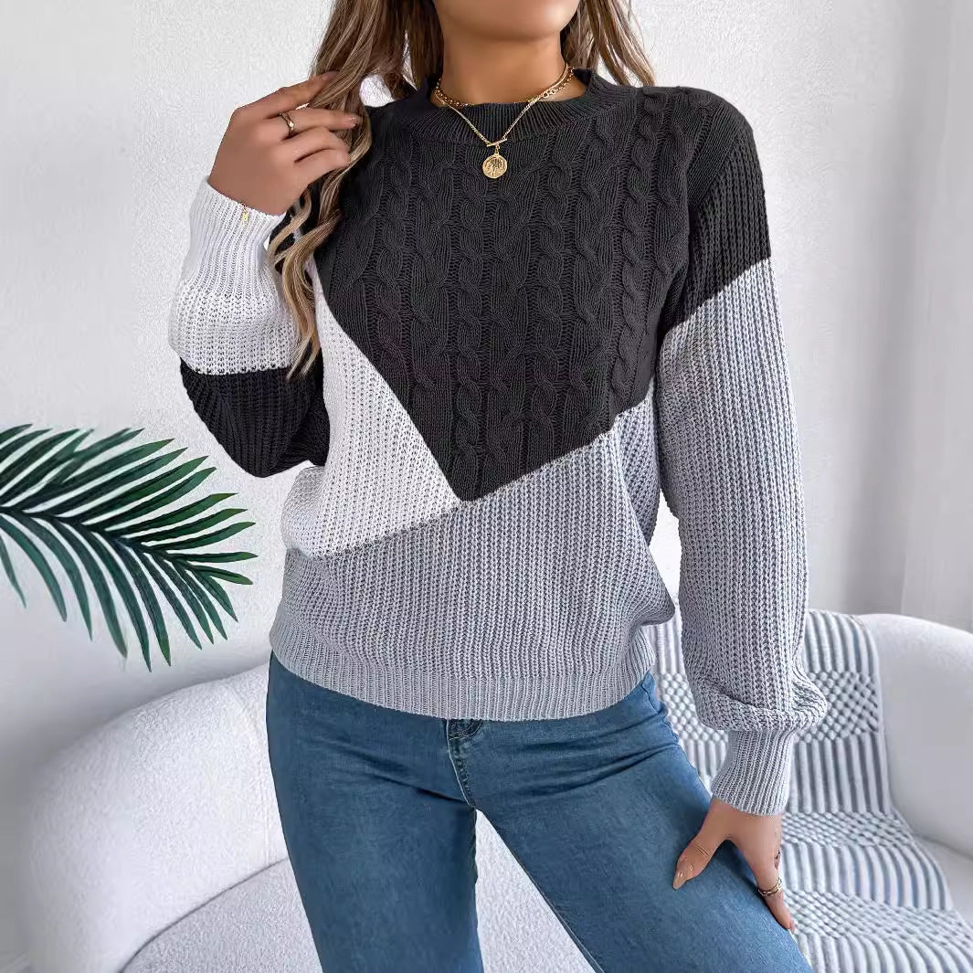 Maglione Donna | Maglia Twist con Dettagli a Contrasto