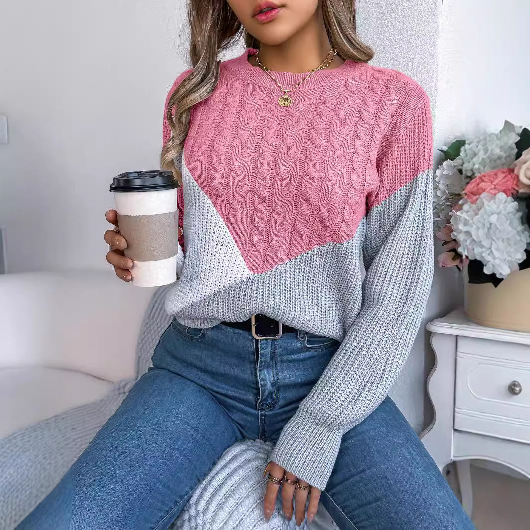 Maglione Donna | Maglia Twist con Dettagli a Contrasto