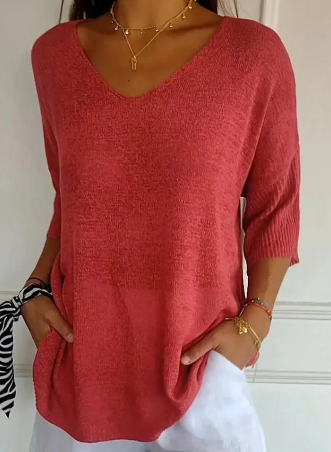 Maglione Donna | Scollo a V & Comfort Leggero