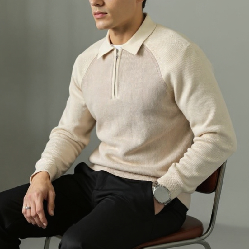 Maglione Uomo | Colletto Polo e Stile Raffinato