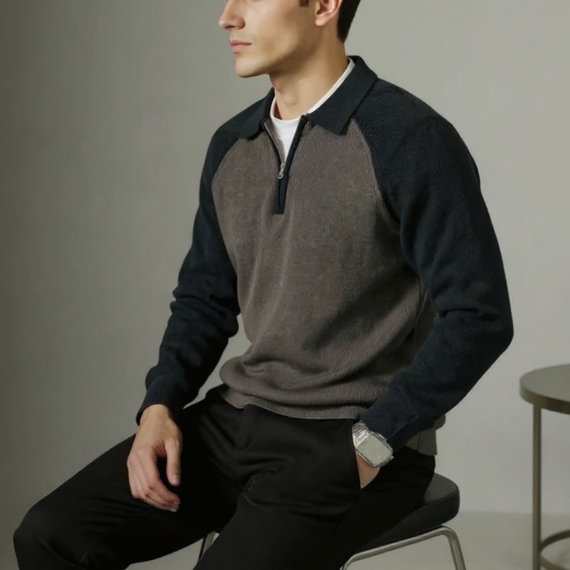 Maglione Uomo | Colletto Polo e Stile Raffinato