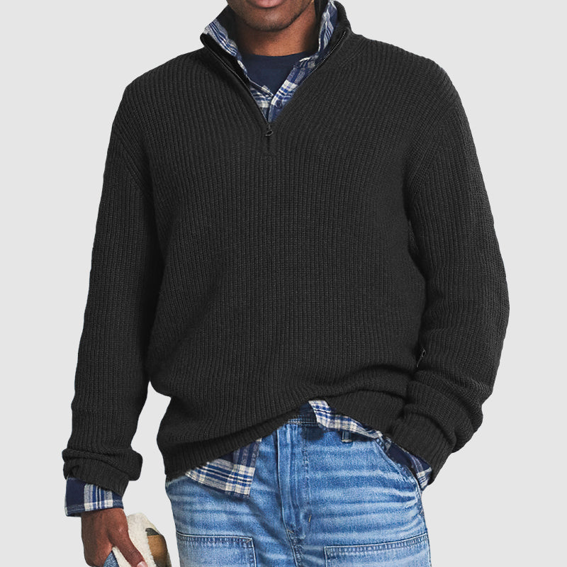 Maglione Uomo | Collo alto con Zip & Comfort Caldo