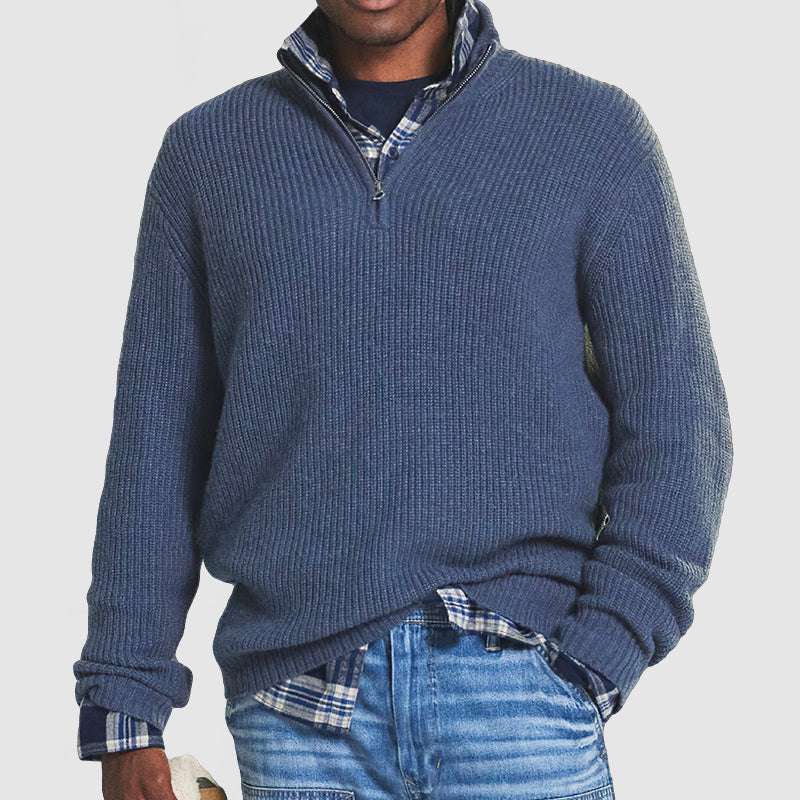 Maglione Uomo | Collo alto con Zip & Comfort Caldo