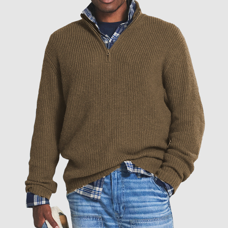 Maglione Uomo | Collo alto con Zip & Comfort Caldo