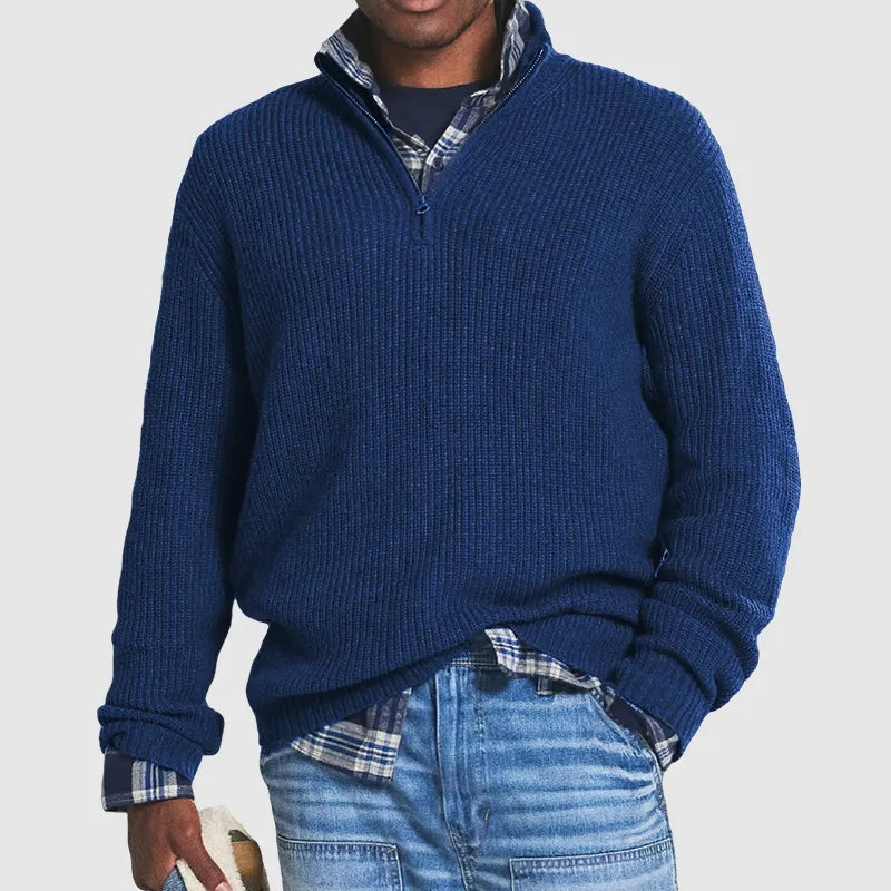 Maglione Uomo | Collo alto con Zip & Comfort Caldo