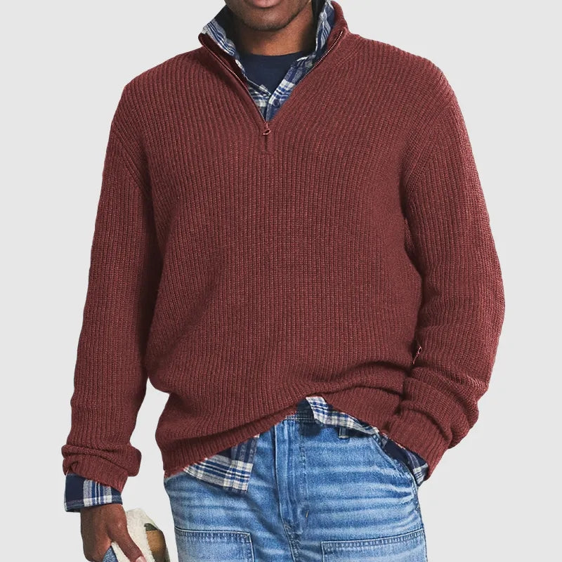 Maglione Uomo | Collo alto con Zip & Comfort Caldo