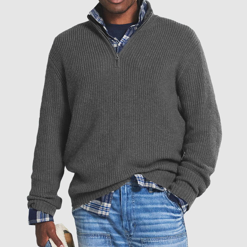 Maglione Uomo | Collo alto con Zip & Comfort Caldo