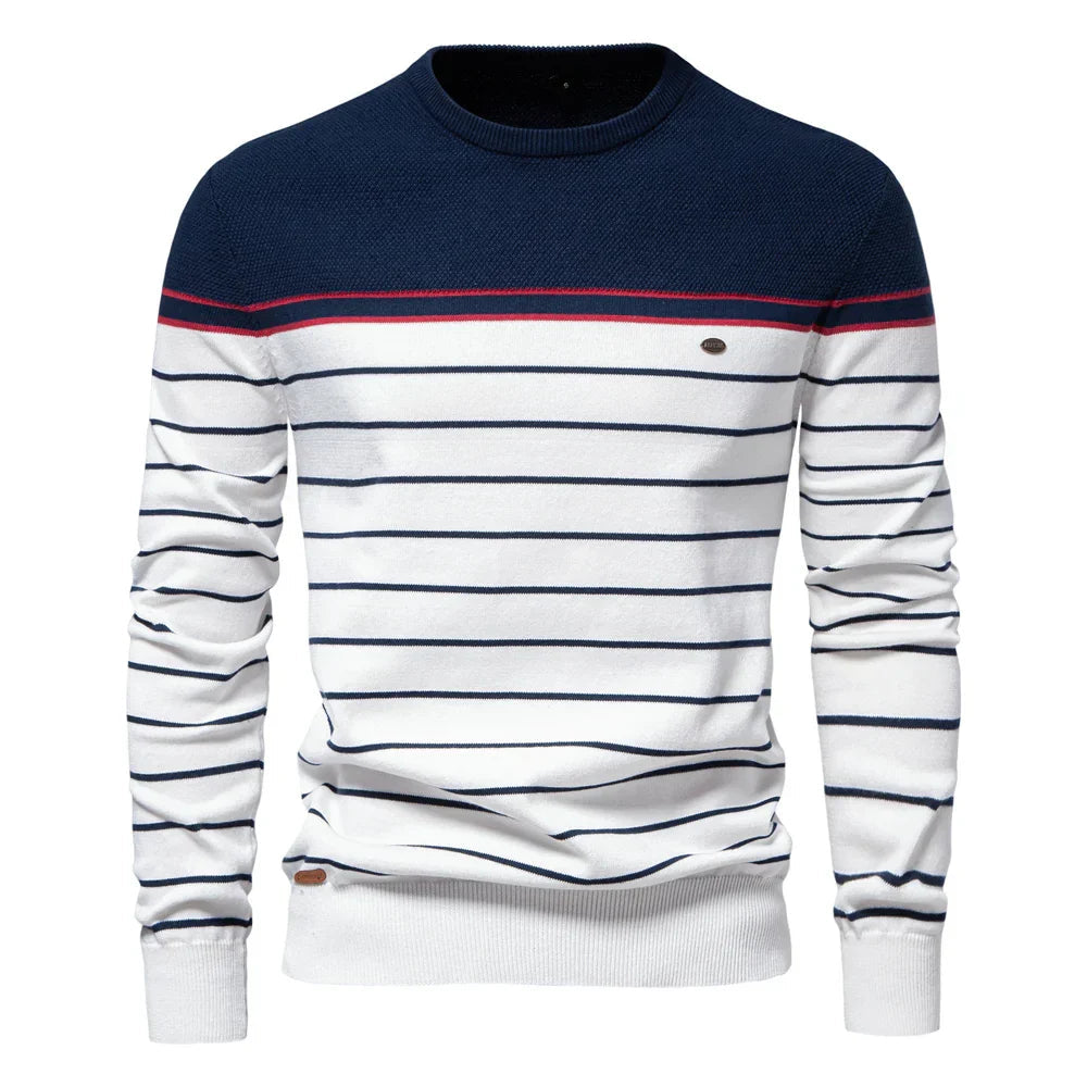 Men's Jumper | Stripes with Ribbed Edges