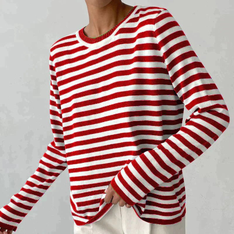 Maglione donna | Motivo a Righe & Girocollo Classico
