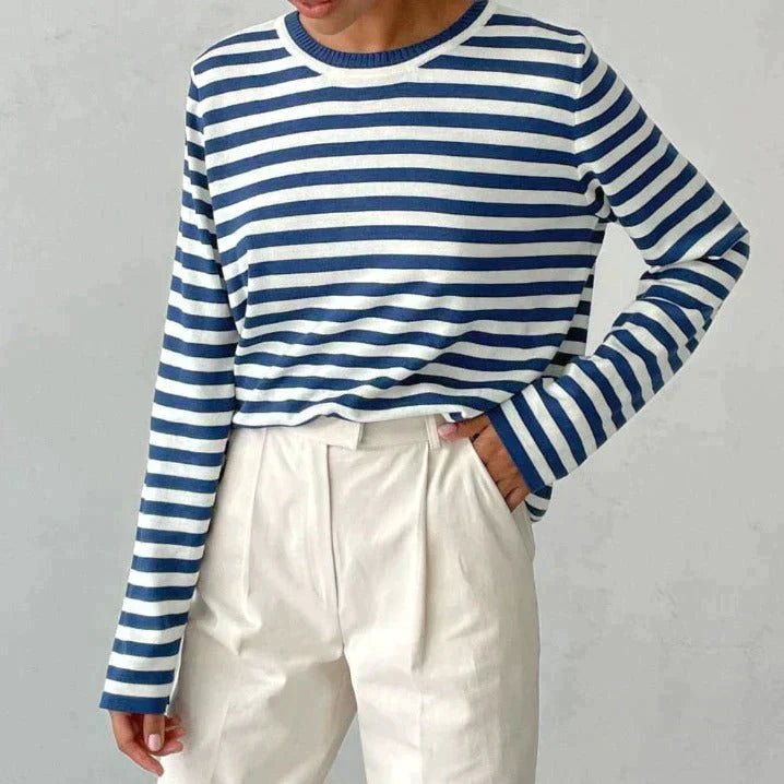 Maglione donna | Motivo a Righe & Girocollo Classico