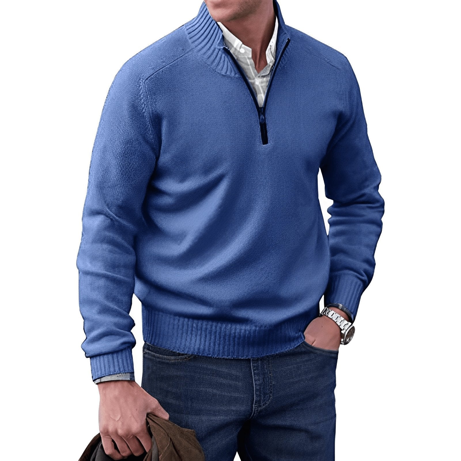 Maglione uomo | Mezza Zip & Colletto Alto