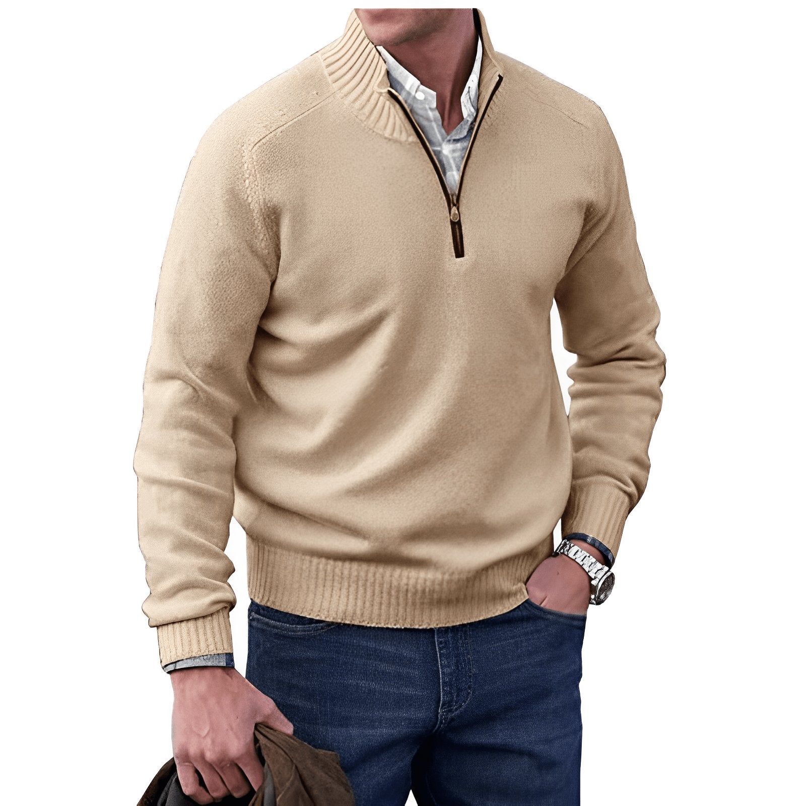 Maglione uomo | Mezza Zip & Colletto Alto