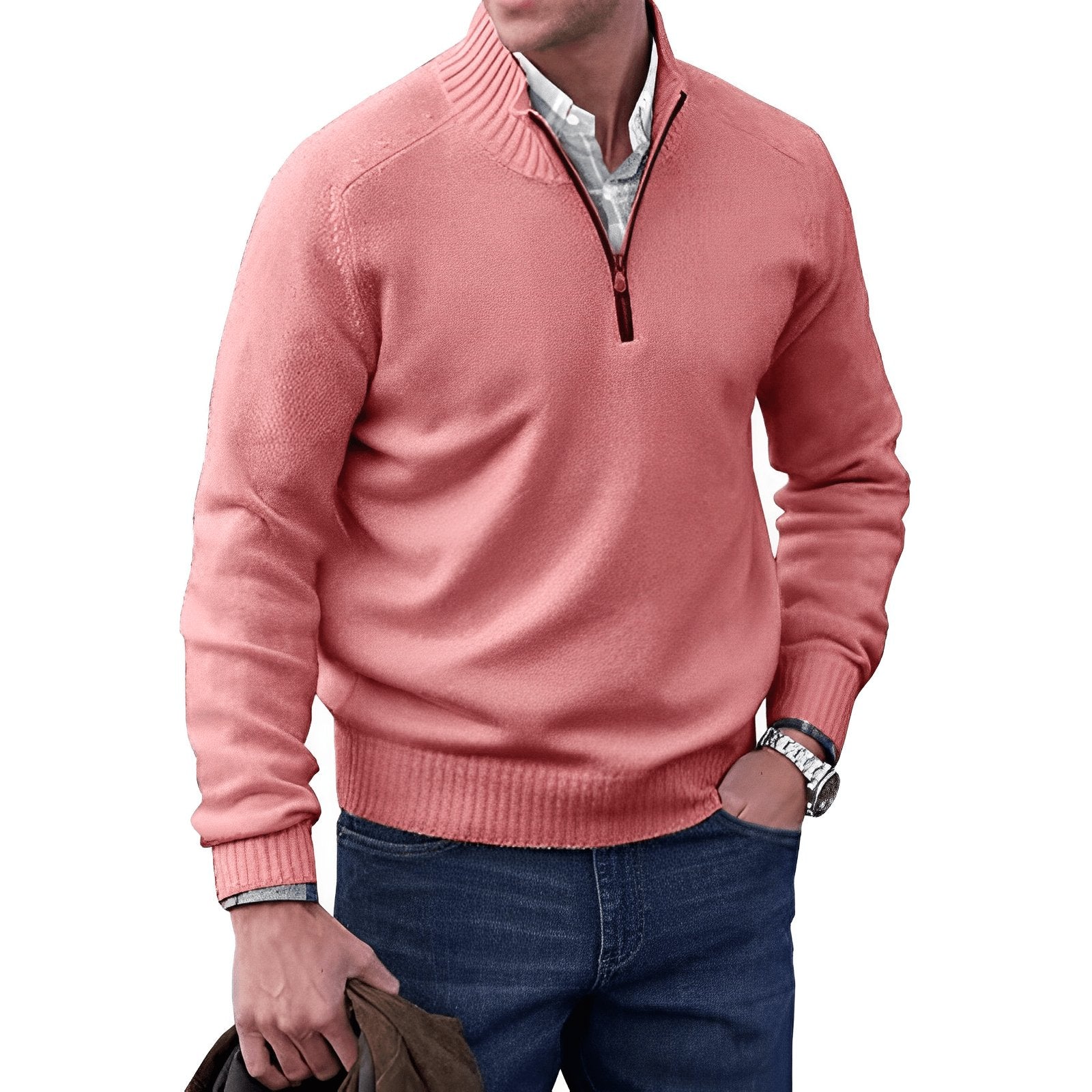 Maglione uomo | Mezza Zip & Colletto Alto