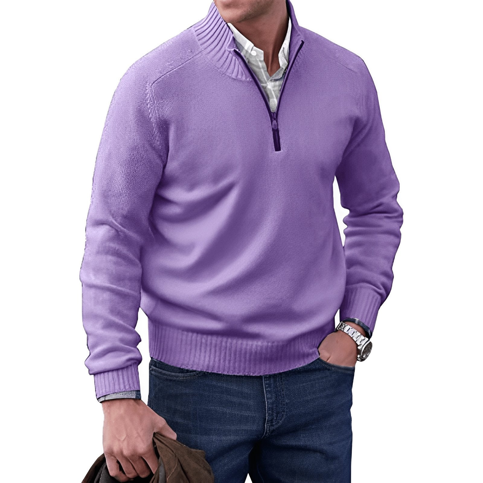 Maglione uomo | Mezza Zip & Colletto Alto
