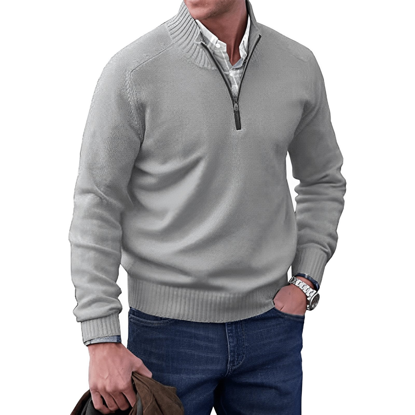 Maglione uomo | Mezza Zip & Colletto Alto