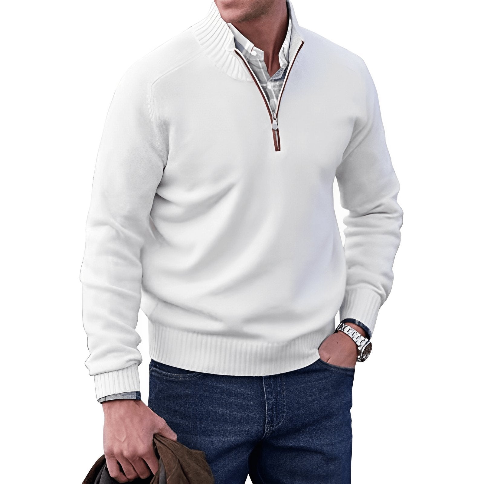 Maglione uomo | Mezza Zip & Colletto Alto