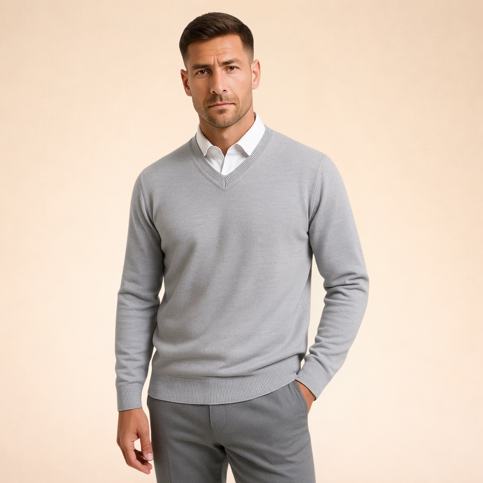 Maglione uomo | Scollo a V & Vestibilità Slim