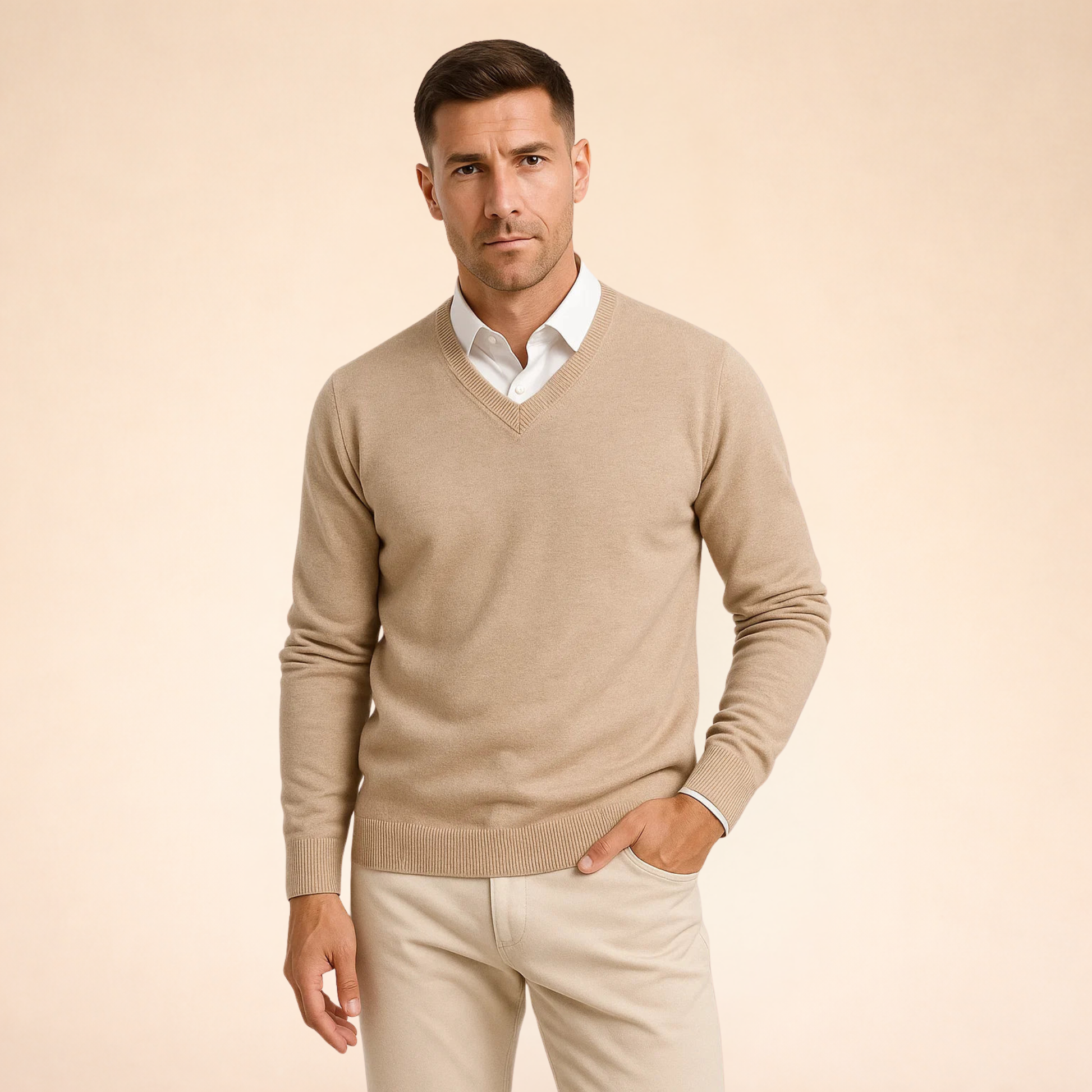 Maglione uomo | Scollo a V & Vestibilità Slim