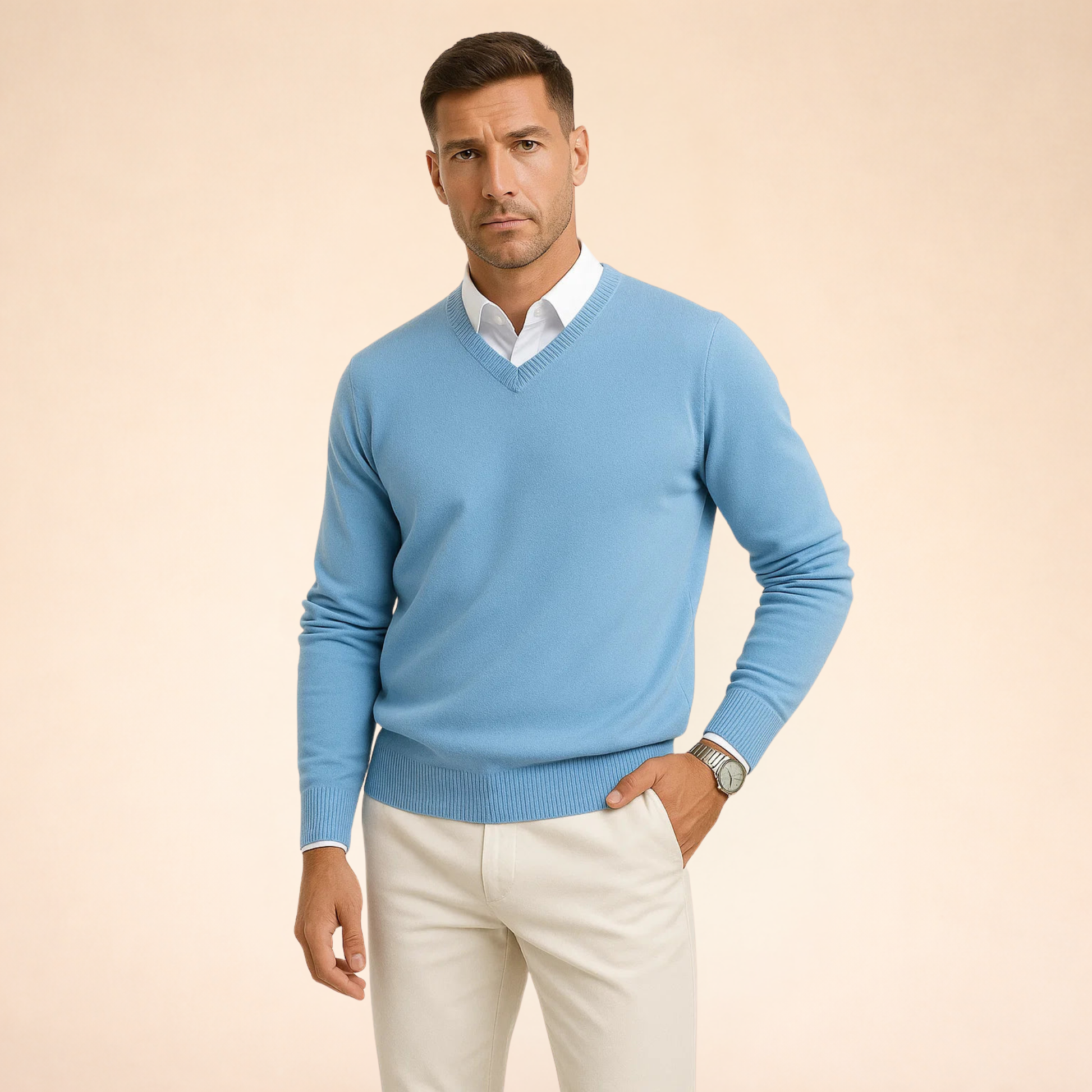 Maglione uomo | Scollo a V & Vestibilità Slim