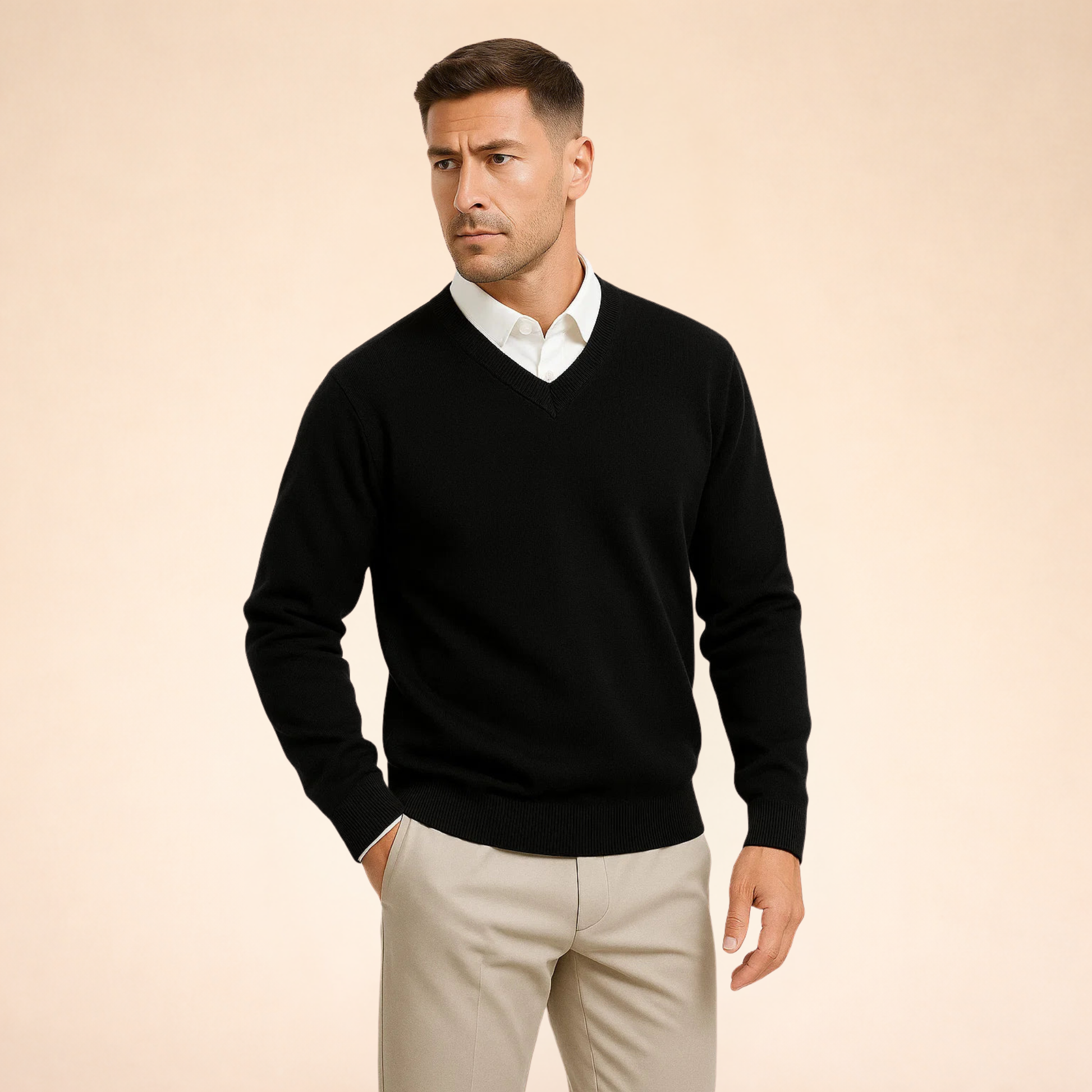 Maglione uomo | Scollo a V & Vestibilità Slim